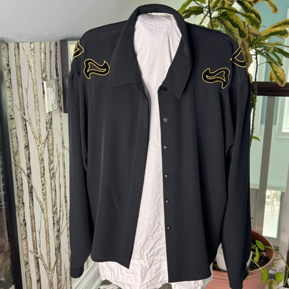 Vintage Black with Gold and Black Appliqué from Paris - Picture 3 of 10